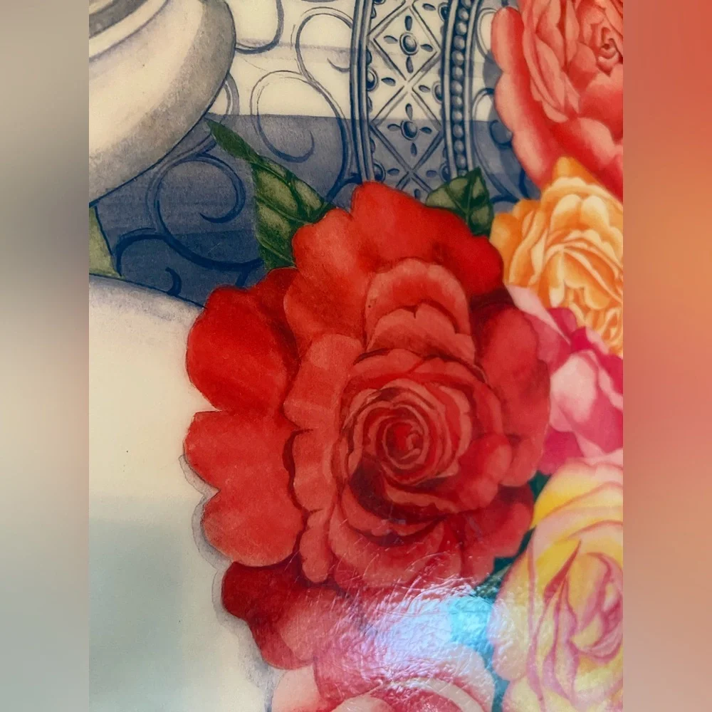 Vintage Floral Teapot Tray